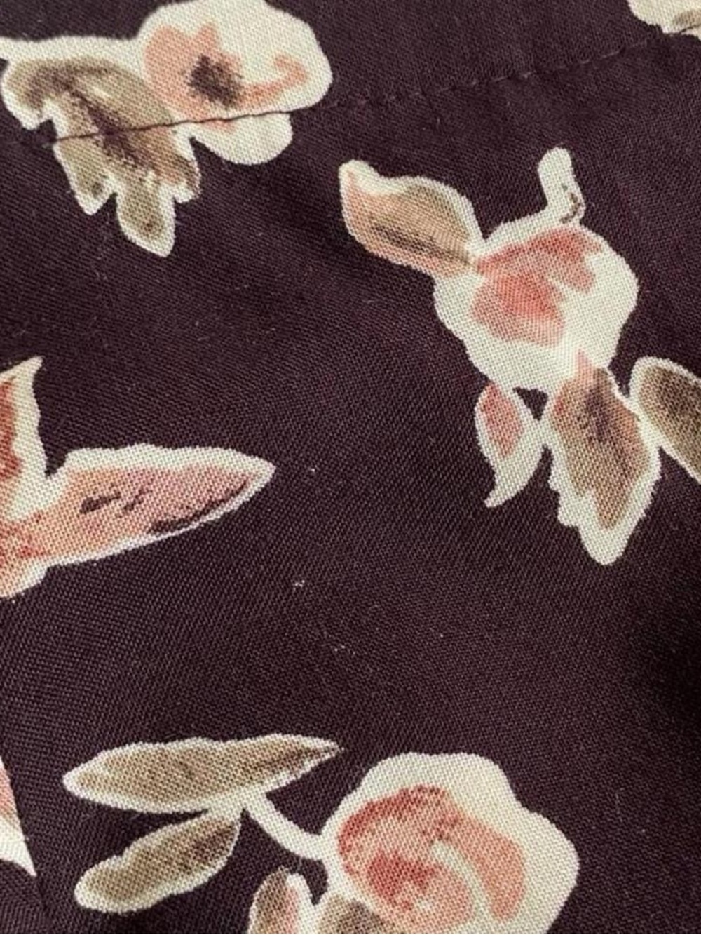 Vintage 90s brown floral maxi skirt - Picture 2 of 8